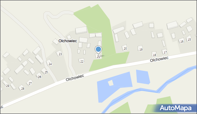 Olchowiec, Olchowiec, 21, mapa Olchowiec