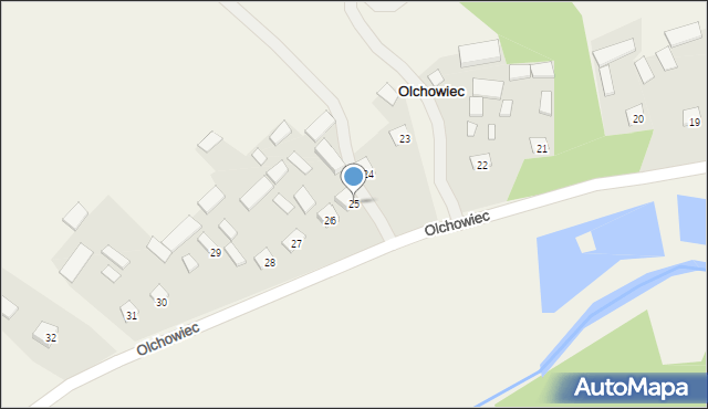 Olchowiec, Olchowiec, 25, mapa Olchowiec