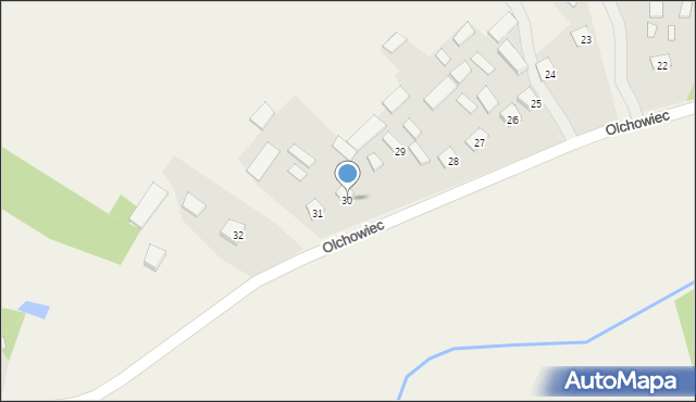 Olchowiec, Olchowiec, 30, mapa Olchowiec