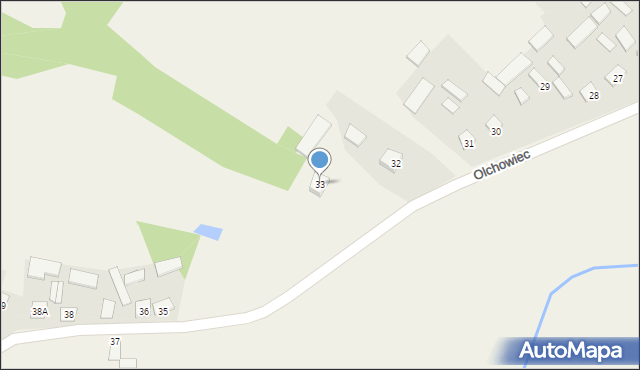 Olchowiec, Olchowiec, 33, mapa Olchowiec