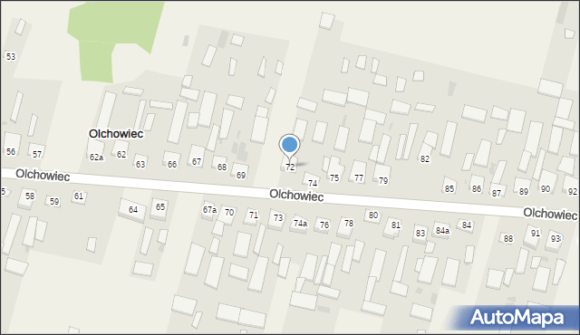 Olchowiec, Olchowiec, 72, mapa Olchowiec