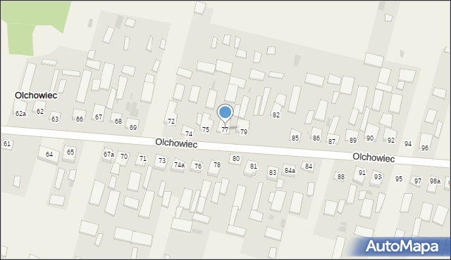 Olchowiec, Olchowiec, 77, mapa Olchowiec