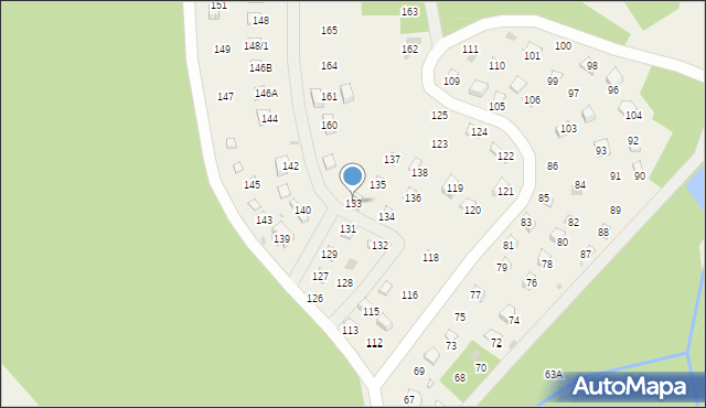 Olchowiec, Olchowiec, 133, mapa Olchowiec
