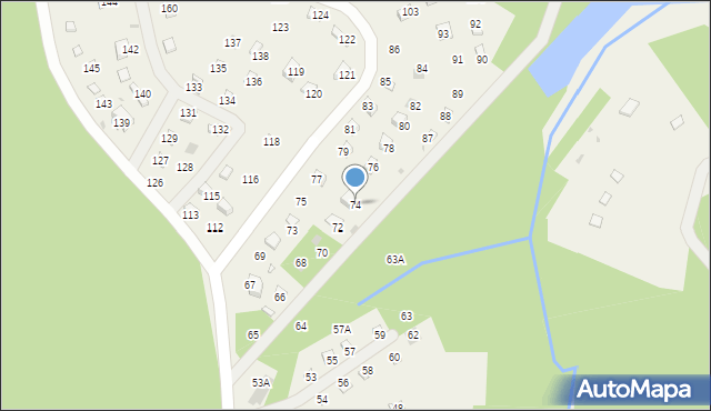 Olchowiec, Olchowiec, 74, mapa Olchowiec