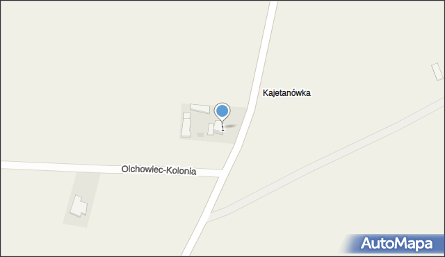 Olchowiec-Kolonia, Olchowiec-Kolonia, 1, mapa Olchowiec-Kolonia