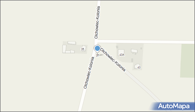 Olchowiec-Kolonia, Olchowiec-Kolonia, 37, mapa Olchowiec-Kolonia