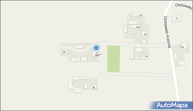 Olchowiec-Kolonia, Olchowiec-Kolonia, 39a, mapa Olchowiec-Kolonia