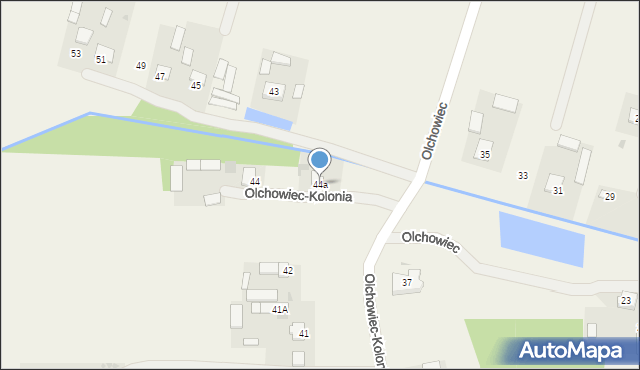 Olchowiec-Kolonia, Olchowiec-Kolonia, 44a, mapa Olchowiec-Kolonia