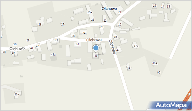 Olchowo, Olchowo, 45, mapa Olchowo