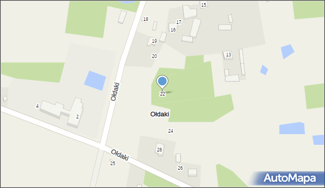 Ołdaki, Ołdaki, 22, mapa Ołdaki