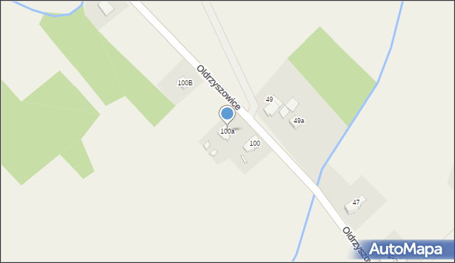 Oldrzyszowice, Oldrzyszowice, 100a, mapa Oldrzyszowice