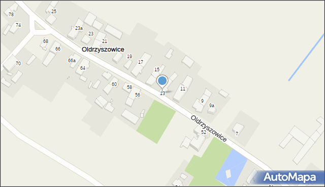 Oldrzyszowice, Oldrzyszowice, 13, mapa Oldrzyszowice