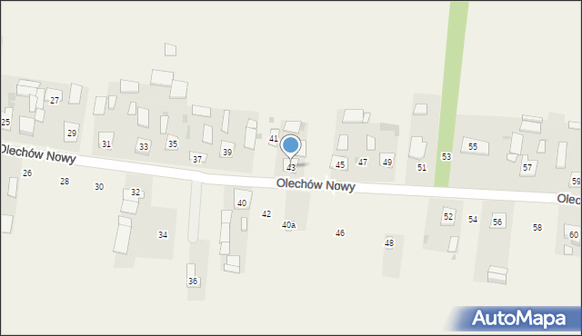 Olechów Nowy, Olechów Nowy, 43, mapa Olechów Nowy