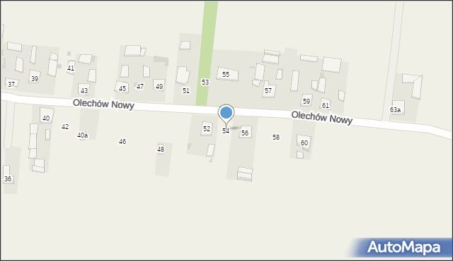 Olechów Nowy, Olechów Nowy, 54, mapa Olechów Nowy