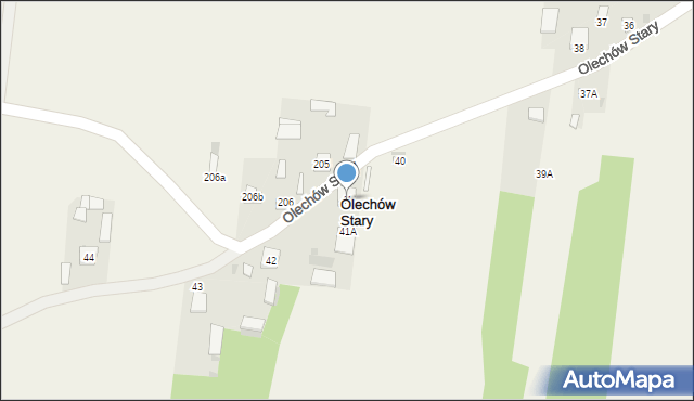 Olechów Stary, Olechów Stary, 41, mapa Olechów Stary