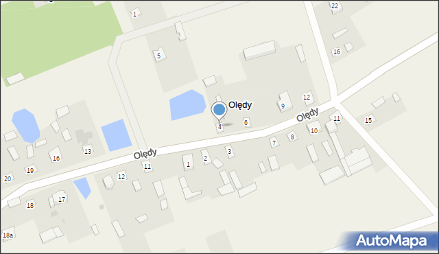 Olędy, Olędy, 4, mapa Olędy