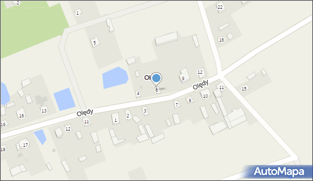 Olędy, Olędy, 6, mapa Olędy