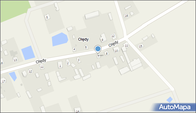 Olędy, Olędy, 7, mapa Olędy