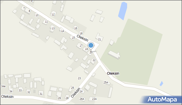 Oleksin, Oleksin, 20, mapa Oleksin