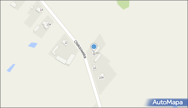 Oleksów, Oleksów, 11, mapa Oleksów
