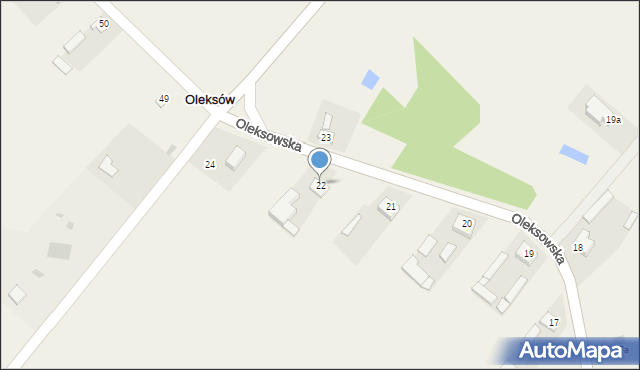 Oleksów, Oleksów, 22, mapa Oleksów