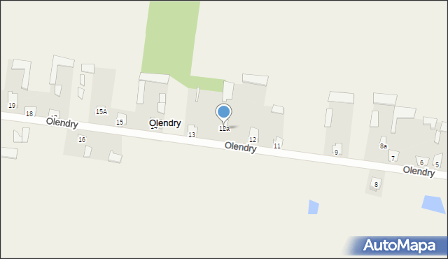 Olendry, Olendry, 12a, mapa Olendry