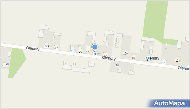 Olendry, Olendry, 18, mapa Olendry