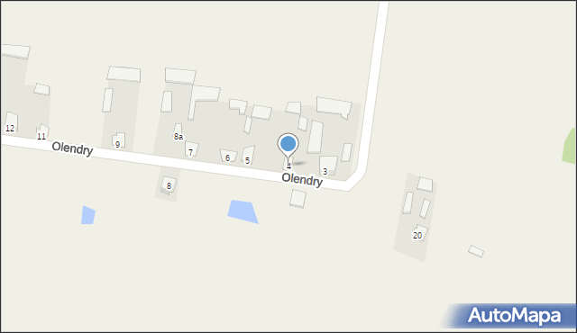 Olendry, Olendry, 4, mapa Olendry