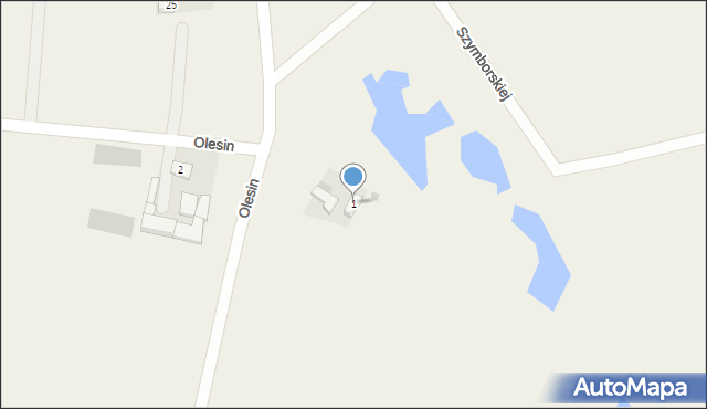 Olesin, Olesin, 1, mapa Olesin
