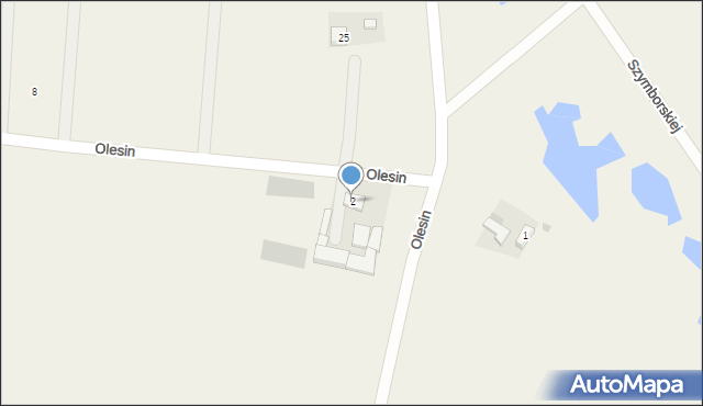 Olesin, Olesin, 2, mapa Olesin