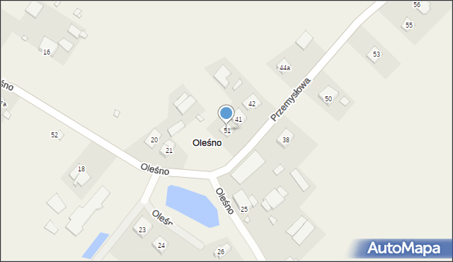 Oleśno, Oleśno, 51, mapa Oleśno