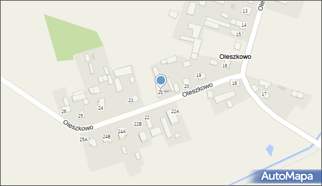 Oleszkowo, Oleszkowo, 21, mapa Oleszkowo