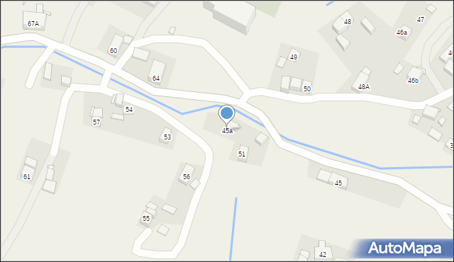 Oleszna Podgórska, Oleszna Podgórska, 45a, mapa Oleszna Podgórska