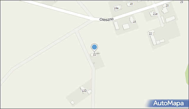 Oleszno, Oleszno, 11, mapa Oleszno