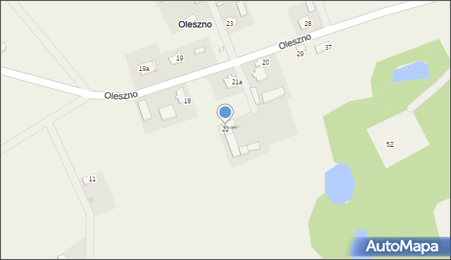Oleszno, Oleszno, 22, mapa Oleszno