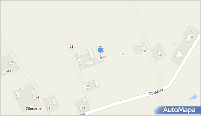 Oleszno, Oleszno, 34, mapa Oleszno