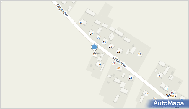 Olganów, Olganów, 26, mapa Olganów