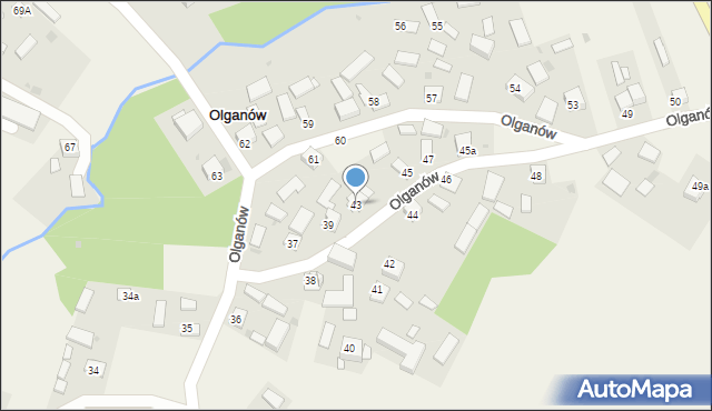 Olganów, Olganów, 43, mapa Olganów