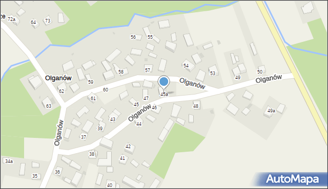 Olganów, Olganów, 45a, mapa Olganów