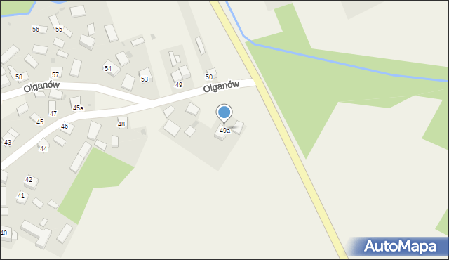 Olganów, Olganów, 49a, mapa Olganów