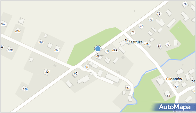 Olganów, Olganów, 68, mapa Olganów