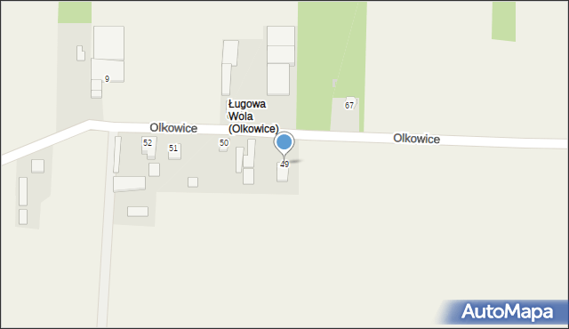 Olkowice, Olkowice, 49, mapa Olkowice