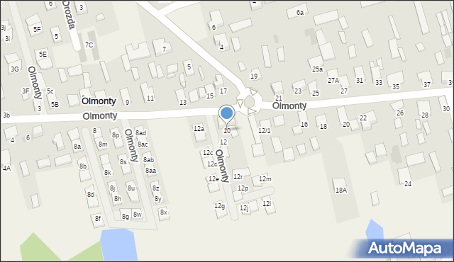 Olmonty, Olmonty, 10, mapa Olmonty