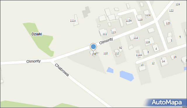 Olmonty, Olmonty, 108, mapa Olmonty