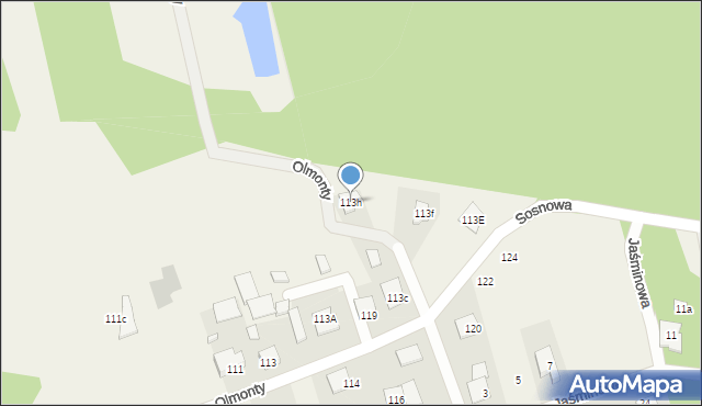 Olmonty, Olmonty, 113h, mapa Olmonty