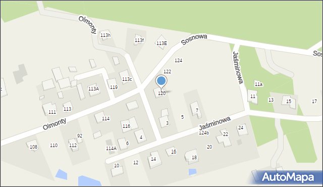 Olmonty, Olmonty, 120, mapa Olmonty