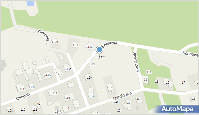 Olmonty, Olmonty, 124, mapa Olmonty