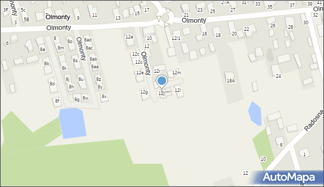 Olmonty, Olmonty, 12j, mapa Olmonty