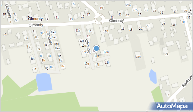 Olmonty, Olmonty, 12p, mapa Olmonty
