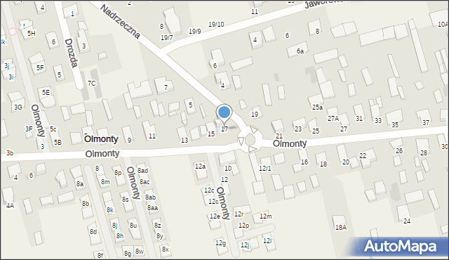 Olmonty, Olmonty, 17, mapa Olmonty